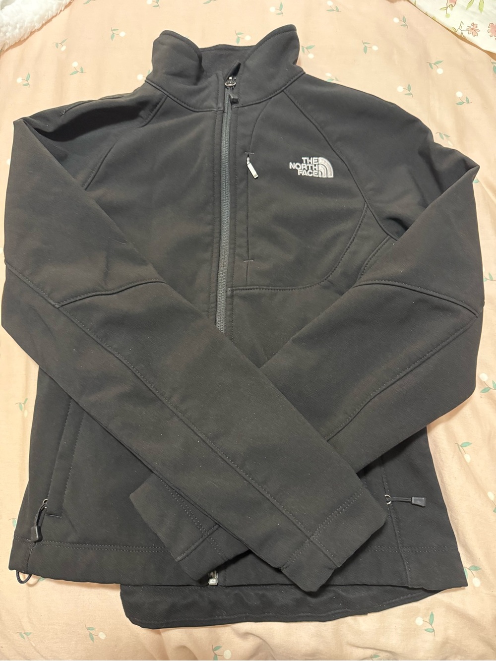 The North Face Black Softshell Jacket with Chest Logo